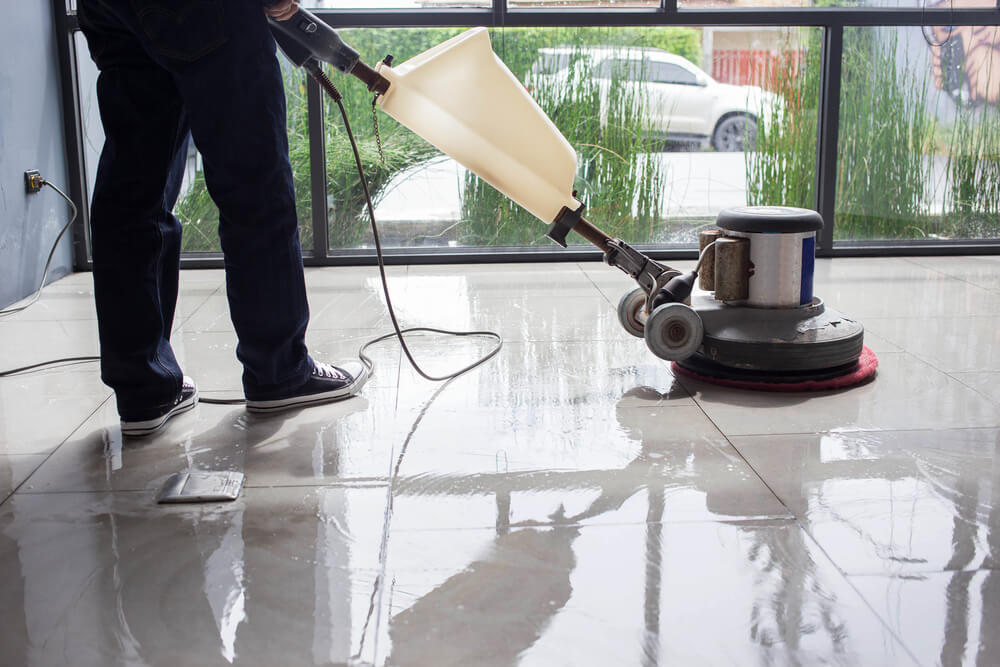 Clean marble floor